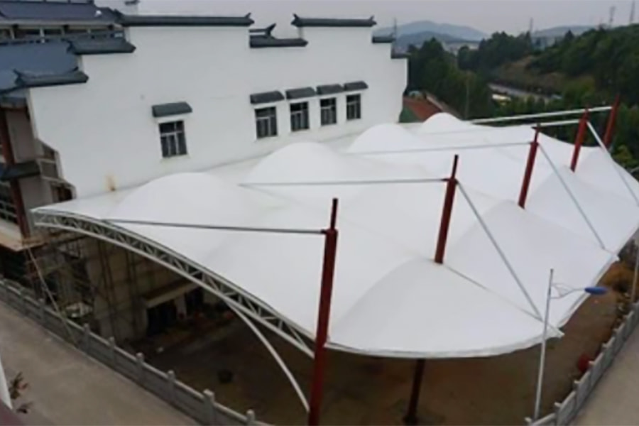 Durable UV-resistant sunshade PTFE membrane