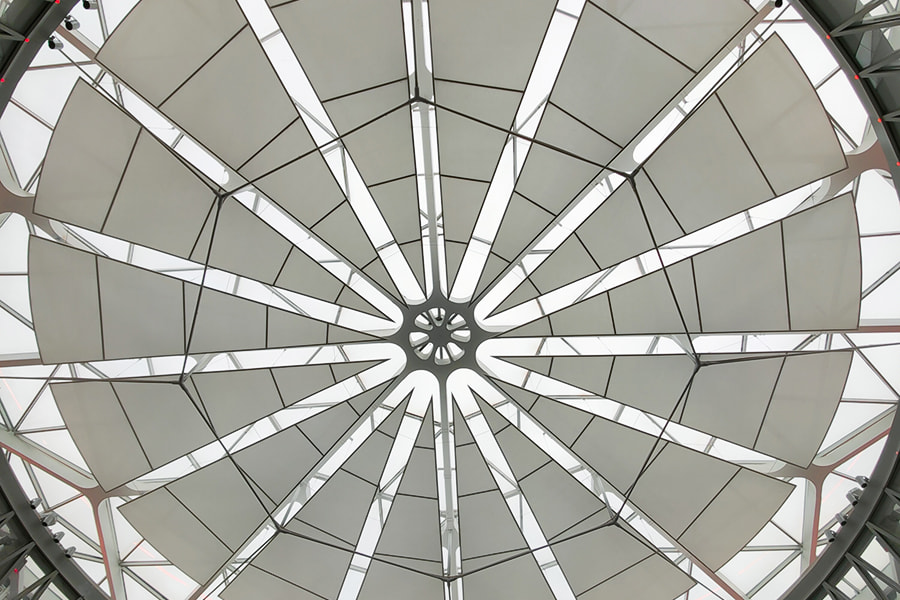 Durable UV-resistant sunshade PTFE membrane