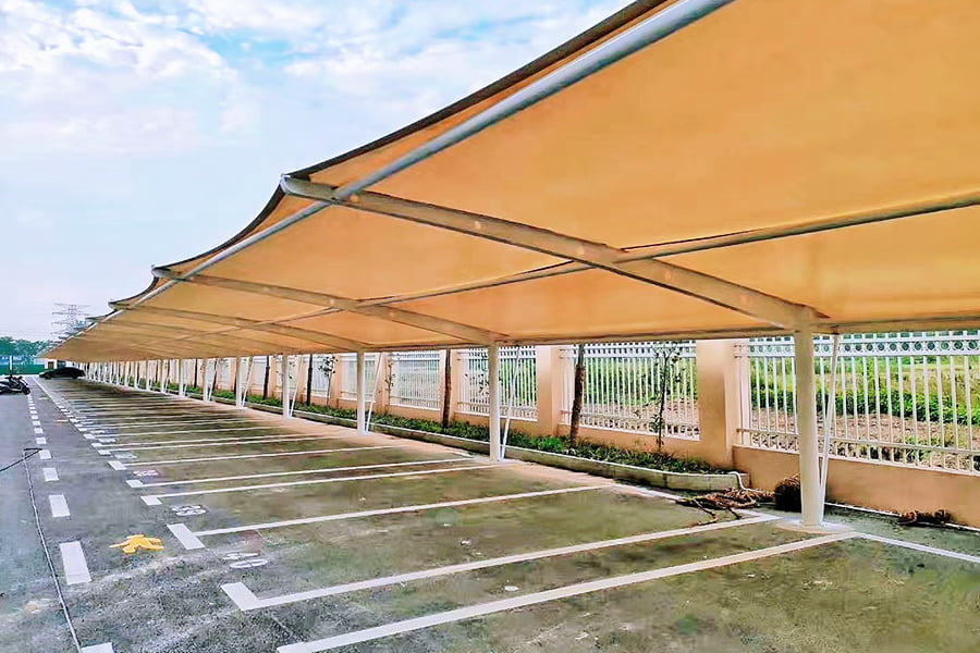 Durable UV-resistant sunshade PTFE membrane