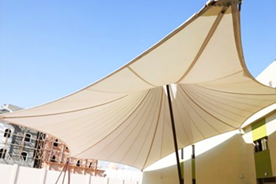 Durable UV-resistant sunshade PTFE membrane