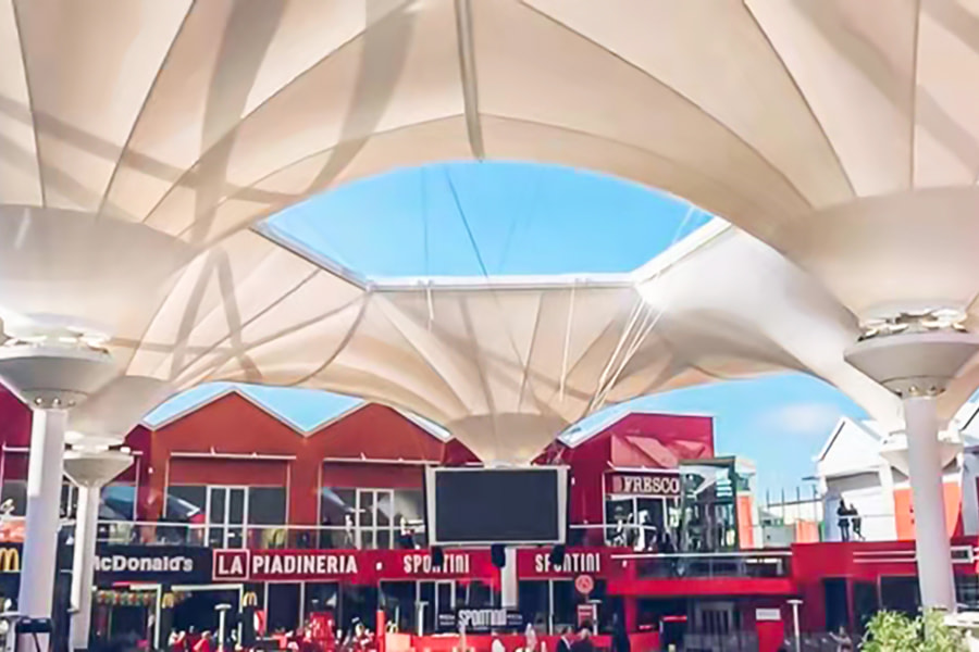 Durable UV-resistant sunshade PTFE membrane